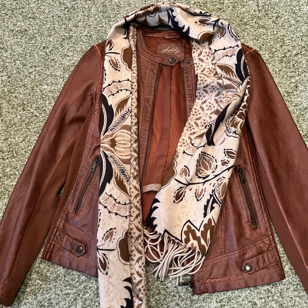 Ashley By 26 International Rich Brown Leather Jacket